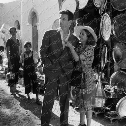 Yves Montand avec Florelle en 1949 au Maroc